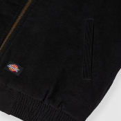 DICKIES - CORDUROY HOODED JACKET W - Black