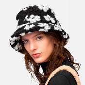 Kangol - Floral Fleece Bucket - Black White