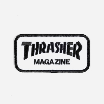 Thrasher - Logo Patch - White / Black