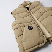 PARRA - WAVED ALIEN PUFFER VEST - Tan