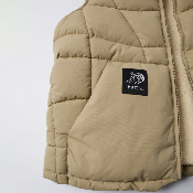 PARRA - WAVED ALIEN PUFFER VEST - Tan