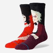 Stance x Beetlejuice - Dearly Beloved Crew Sock - Maroon