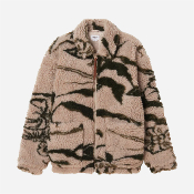 OBEY - MUSHROOM SHERPA JACKET - Silver grey multi