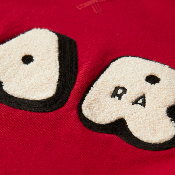 Parra - Rounded PAR Crew Neck Sweatshirt - Ruby red