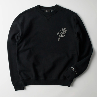 PARRA - DUCK ATTACK CREW NECK SWEATSHIRT - BLACK