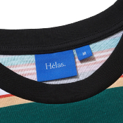 HELAS - RAYURES TEE - Green / Black