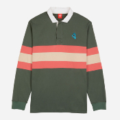 SANTA CRUZ - MINI HAND STRIPE LS POLO - Sage