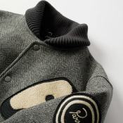 PARRA - ROUNDED PAR VARSITY JACKET - Dark Grey