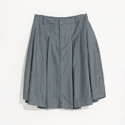 Misfit Shapes - Aquarius Pleated Skirt - Charcoal Stripe