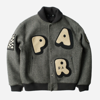 PARRA - ROUNDED PAR VARSITY JACKET - Dark Grey