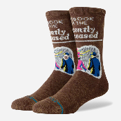 Stance x Beetlejuice - Recently Deceased Crew Sock - Brown