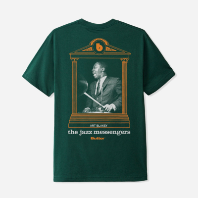 BUTTER GOODS x BLUE NOTE - JAZZ MESSENGERS TEE - Dark Forest