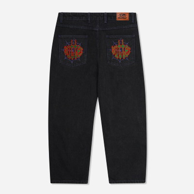 Butter Goods - Spider Denim Jeans (BAGGY) - Washed Black