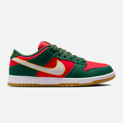 Nike SB - Dunk Low Premium Seattle SuperSonics - Fire White University Gold Fire Red