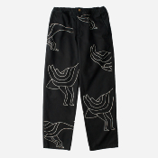 PARRA - STITCHED UP DUCK PANTS - Black