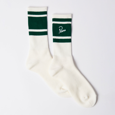 Parra - Signature Striped Crew Socks - Off White