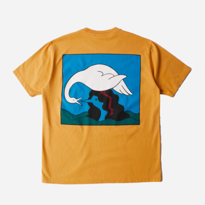 PARRA - SWAN TO THE FACE T-SHIRT - Ocher