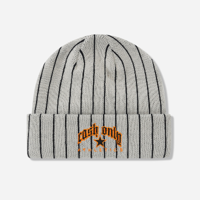 Cash Only Pinstripe Beanie Light Grey