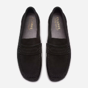 CLARKS - WALLABEE LOAFER WOMEN - Black Suede