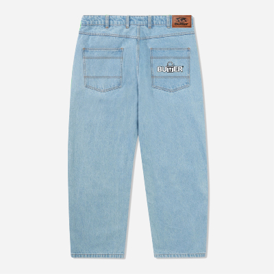 Butter Goods - Lock Baggy Denim Jeans - Light Indigo