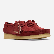 CLARKS - WALLABEE WOMENS - Deep Red Suede