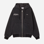 OBEY - LOCAL SERVICE ZIP UP HOOD - Faded Black