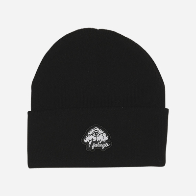 AND FEELINGS - CLOUD PATCH BEANIE - Black