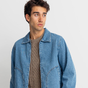 Rhythm - DENIM UTILITY JACKET - Worn Indigo