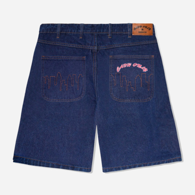 CASH ONLY - LOGO DENIM SHORTS - Raw Indigo