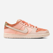 NIKE SB - DUNK LOW PRO PRM "TROCADERO GARDENS"  -  Amber Brown Guava Ice Crimson Tint Hemp