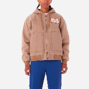 OBEY - W SWANS HOODED WORK JACKET - Kelp