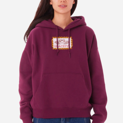 OBEY W - SWANS HOOD  - Grape