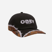 OBEY - NOT RIGHT 6 PANEL VELCRO BACK - Black multi