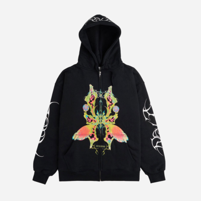 RAVE SKATEBOARDS - IVY ZIP HOODIE - Black