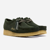 CLARKS - WALLABEE WOMENS - Forest Green Suede