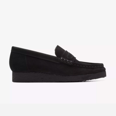 CLARKS - WALLABEE LOAFER WOMEN - Black Suede