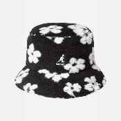 Kangol - Floral Fleece Bucket - Black White