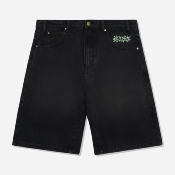 BUTTER GOODS - INK DENIM SHORTS - Worn Black