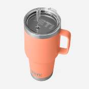 YETI - MUG RAMBLER 25 oz (710 ml) AVEC COUVERCLE A PAILLE - Lowcountry Peach