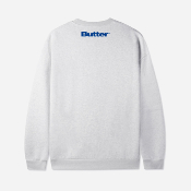 BUTTER GOODS x BLUE NOTE - RECORDS LOGO FELT APPLIQUE CREW - Ash