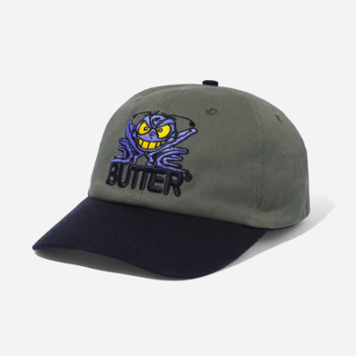 BUTTER GOODS - INSECT 6 PANEL CAP - Army Black