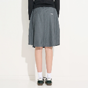 Misfit Shapes - Aquarius Pleated Skirt - Charcoal Stripe