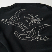 PARRA - DUCK ATTACK CREW NECK SWEATSHIRT - BLACK