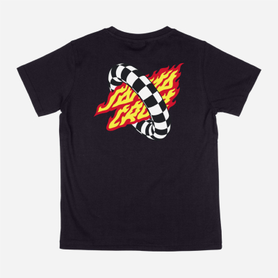 Santa Cruz - Youth Goal Flame - Tee - Black