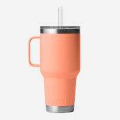 YETI - MUG RAMBLER 25 oz (710 ml) AVEC COUVERCLE A PAILLE - Lowcountry Peach