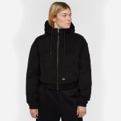 DICKIES - CORDUROY HOODED JACKET W - Black