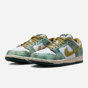 Nike Sb x Alexis Sablone - Dunk Low Pro "Chameleon" - Oil Green / Desert Moss - White