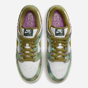 Nike Sb x Alexis Sablone - Dunk Low Pro "Chameleon" - Oil Green / Desert Moss - White